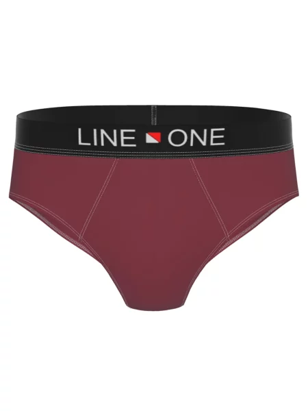 Line One Σλιπ Herren Slips aus Baumwolle σκούρο κόκκινο