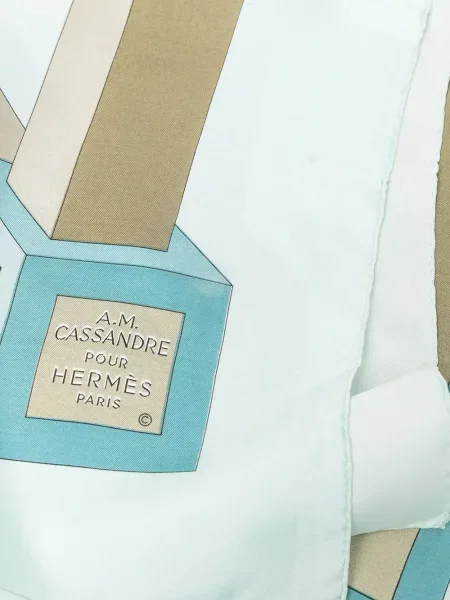 Hedvábný šál Hermès Pre-owned zelený