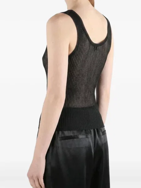 Top Uma Wang tricotate negru