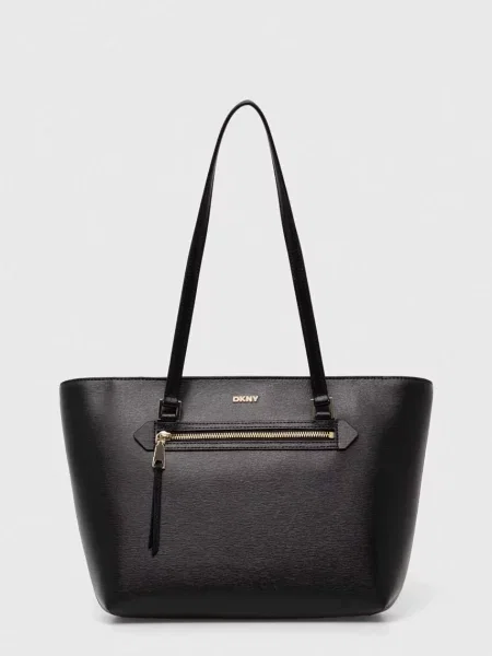 Dkny torebka skórzana czarny