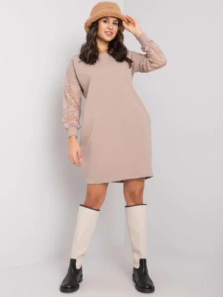 Rochie Rue Paris de costum bej