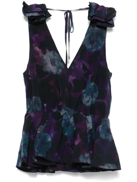 Top Rotate Birger Christensen din șifon violet