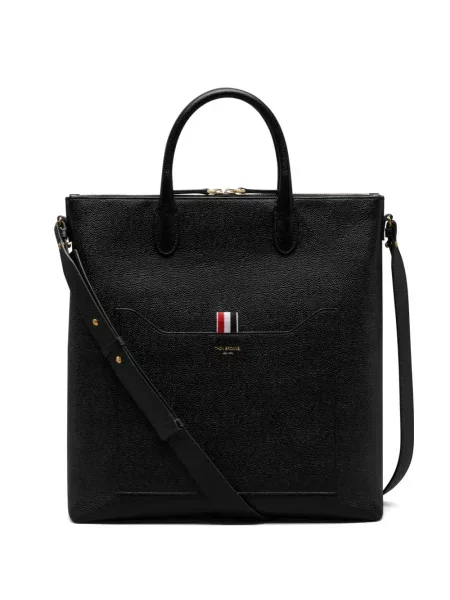 Geantă Thom Browne din piele negru