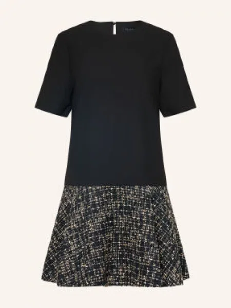 Ted Baker Šaty Ummid Z Kombinace Materiálů / béžová / tmavě modrá černá