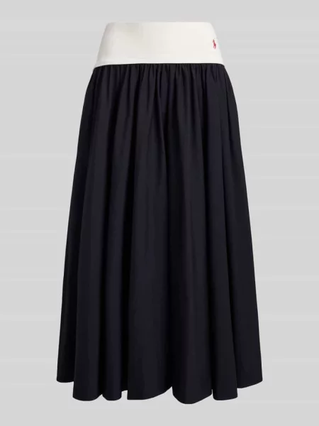 Spódnica midi rozkloszowana z czystej bawełny Polo Ralph Lauren