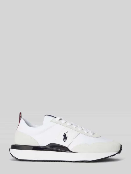Sneakersy z detalami z logo Polo Ralph Lauren białe
