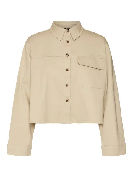VERO MODA Přechodná bunda Tina Maria tmavě béžová