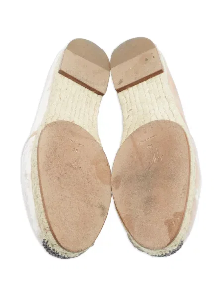 Sametové espadrilky Giuseppe Zanotti růžové