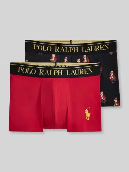 Majtki i obcisłe bokserki z nadruk polo bear w zestaw 2 szt. Polo Ralph Lauren Underwear czerwona