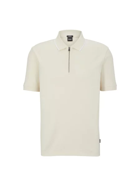 Koszulka polo Boss beżowa