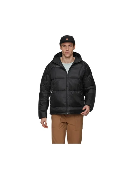 Pánska Páperová Bunda Mammut Glacier Glow In Hooded Jacket čierna