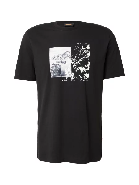 BOSS Tricou Te_Motors negru alb