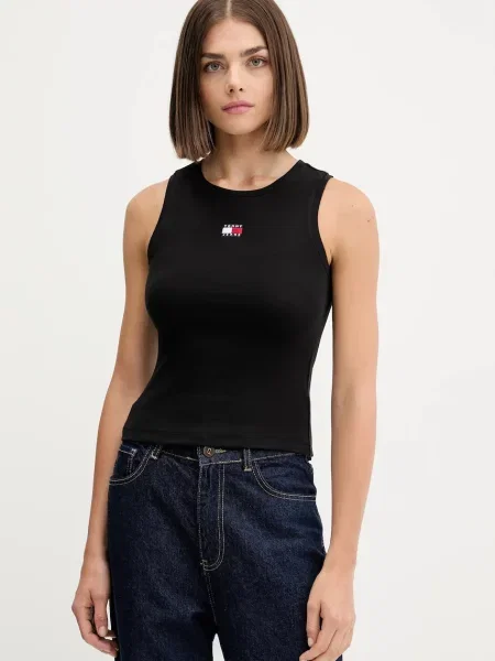 Топ Tommy Jeans черно