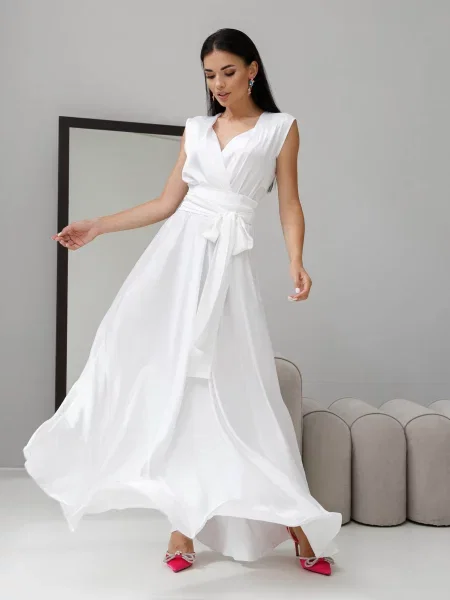 Макси платье Jadone Fashion белое