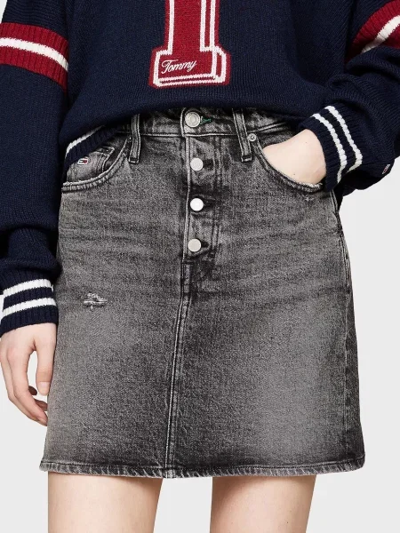Джинсовая юбка Tommy Jeans серая
