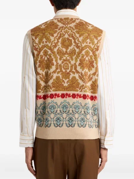 Vestă Etro din jacard maro