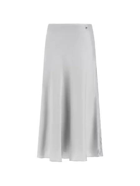 Fustă midi Herno din satin gri