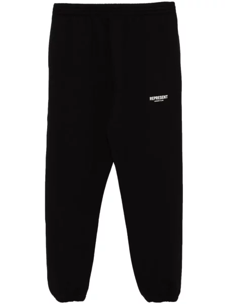 Pantaloni Represent cu imagine negru