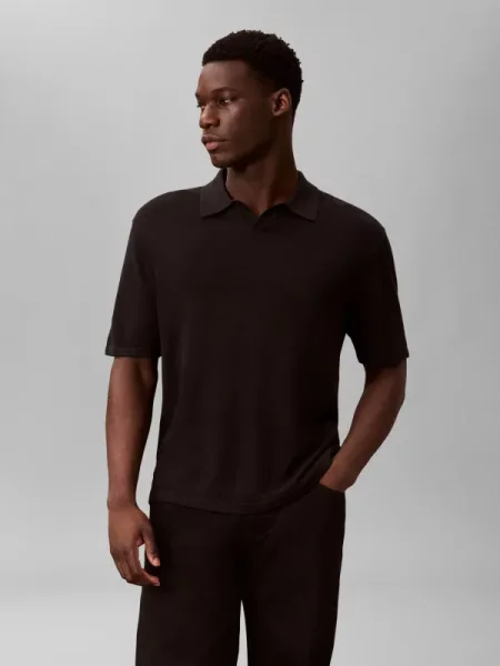 Tricou polo Calvin Klein de in negru