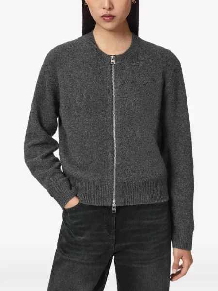 Pleteni kardigan Allsaints siva