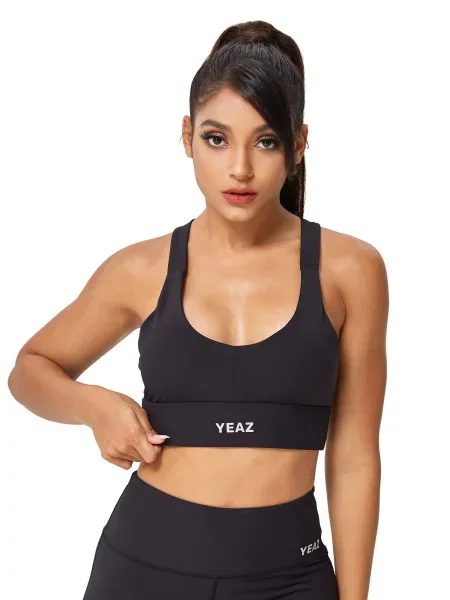 YEAZ Sport top Vibrant negru alb