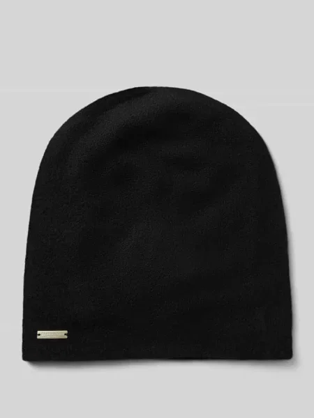Czapka beanie z czystego kaszmiru Seeberger czarna