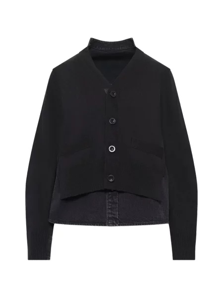 Cardigan Sacai tricotate negru