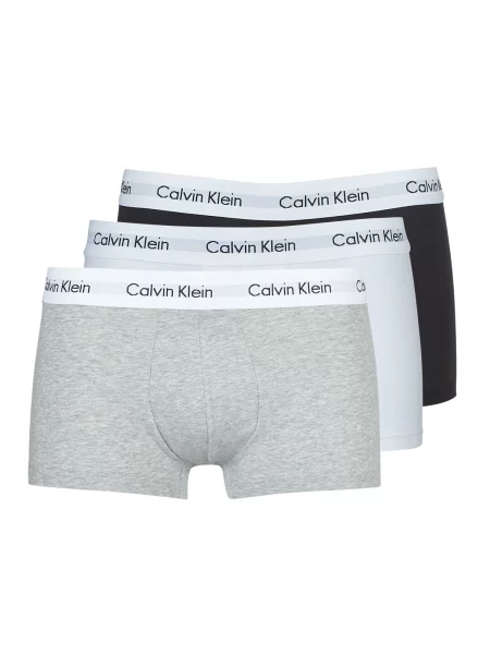 Spodní prádlo Calvin Klein Jeans COTTON STRECH LOW RISE TRUNK X 3 černé