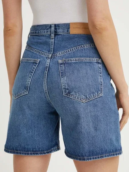 Samsoe Samsoe szorty jeansowe SASHELLY niebieskie