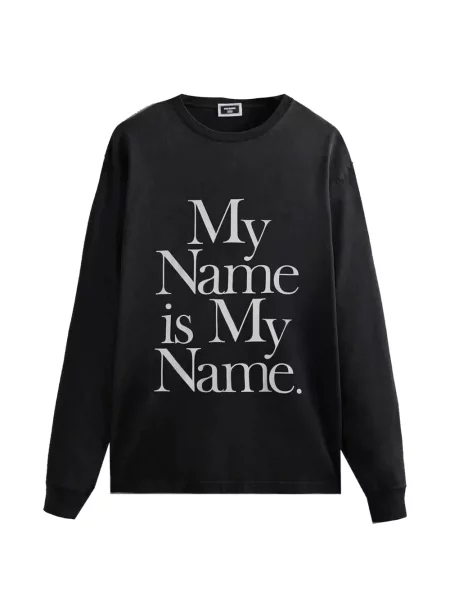 Дълго тениска Kith с принт черно