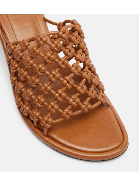 Papuci tip mules Souliers Martinez din piele maro