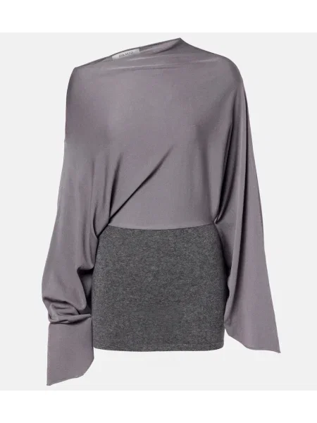 Rochie Aya Muse din jerseu gri