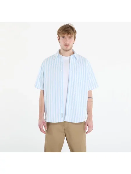 Cămașă Carhartt WIP S/S Royce Shirt Royce Stripe Icaria/ White S alb