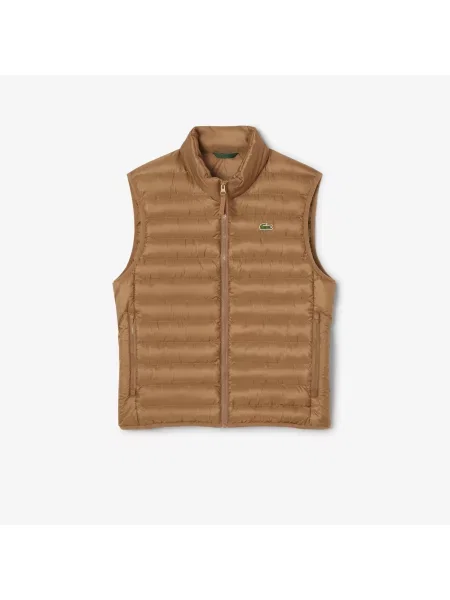 Lacoste Wodoodporna Puchowa Kamizelka brązowy