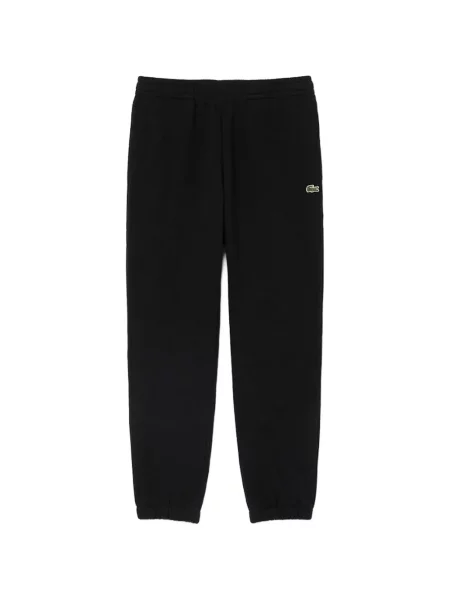 Pantaloni Lacoste alergare cu autograf negru