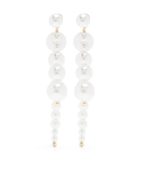 Cercei Cult Gaia cu perle alb