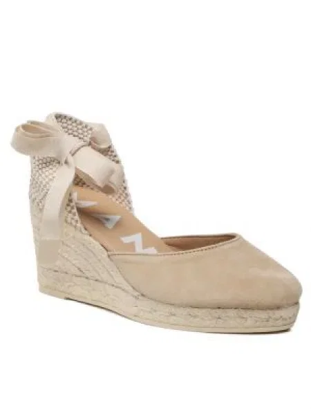 Manebi Еспадрили Low Wedge Espadrilles M WL бежов