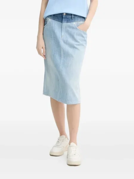 Fustă din denim Iceberg până la genunchi albastru