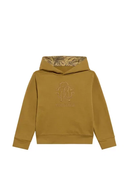 Bluza z kapturem dziecięca Roberto Cavalli brązowa