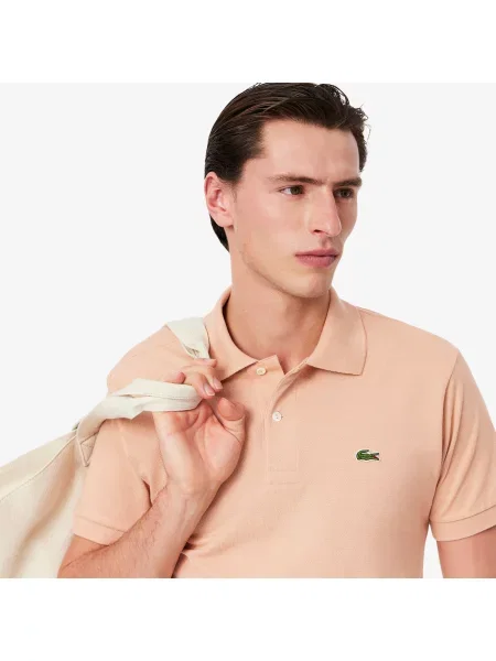 Lacoste Koszulka Polo Classic Fit Original Piqué pomarańczowa