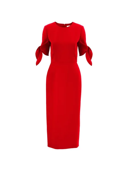 Rochie midi Carolina Herrera până la genunchi de costum roșu