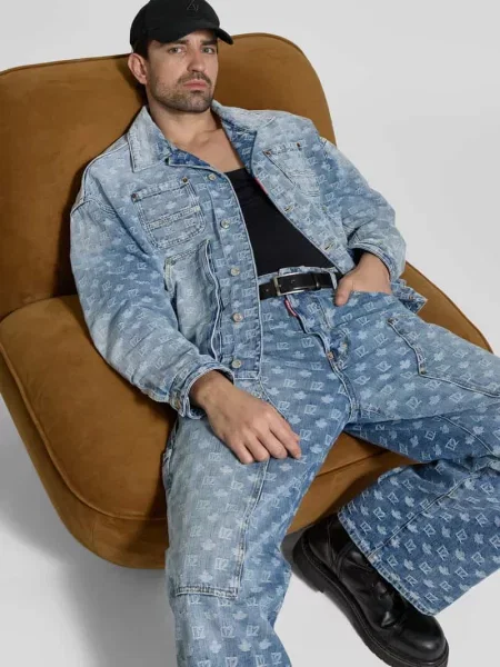 Kurtka dżinsowa z czystej bawełny Dsquared2 niebieska
