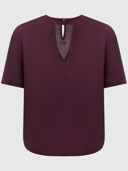 Топ з логотипом Twinset бордовий