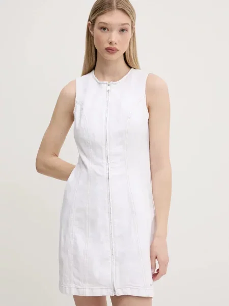 Tommy Jeans Rochie de blugi Écru alb
