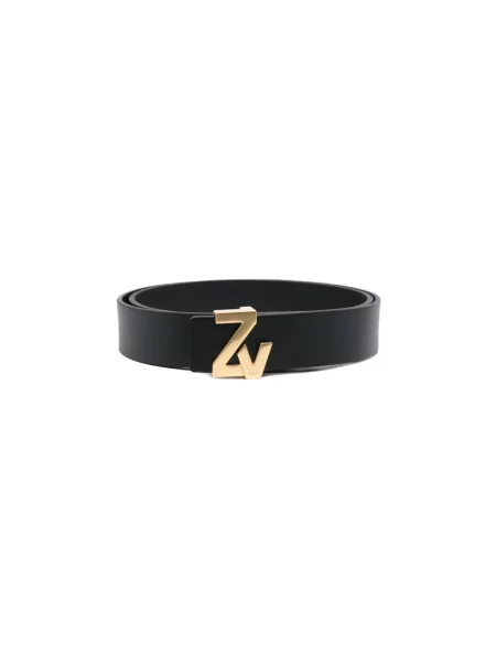 Pasek Zadig&voltaire z logo czarny