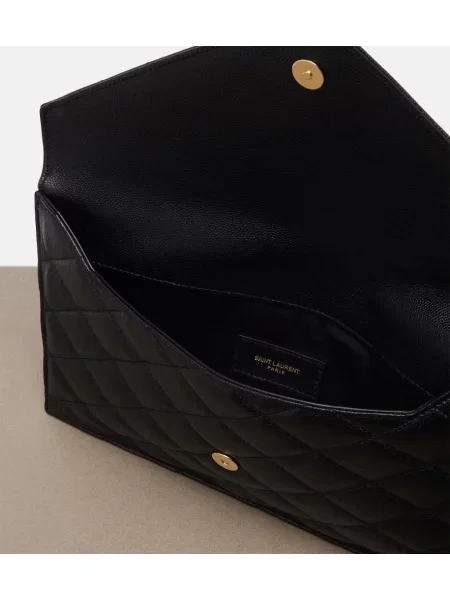 Geantă plic Saint Laurent din piele negru