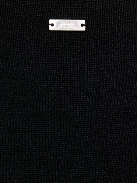 Шерстяной свитер Armani Exchange черный