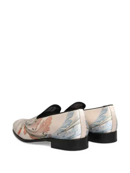 Virágos slip on loafer Dolce & Gabbana nyomtatás fehér