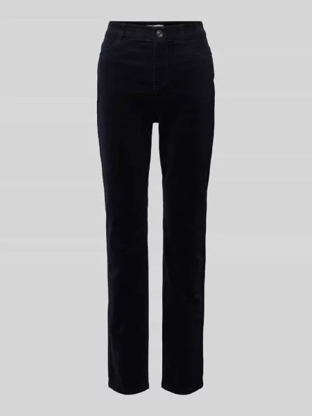 Spodnie sztruksowe o kroju slim fit z bawełną Christian Berg Woman