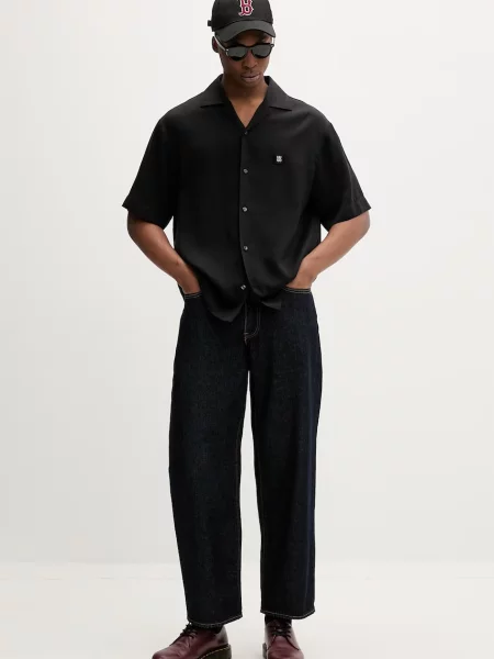 HUGO Cămașă Espino | Oversize fit negru